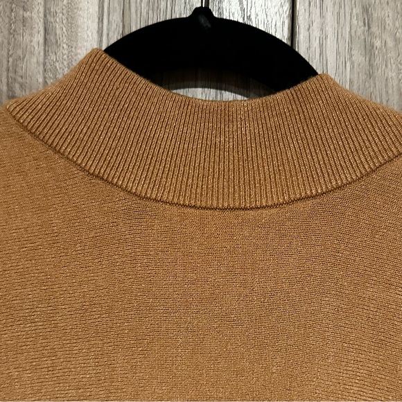 NWT Express Pleated Mock Neck Cutout Back Sweater Dress - Picture 7 of 12